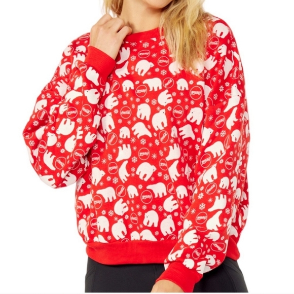 NWT Wildfox winter coke fifi Coca-Cola polar bear sweatshirt - Picture 1 of 6